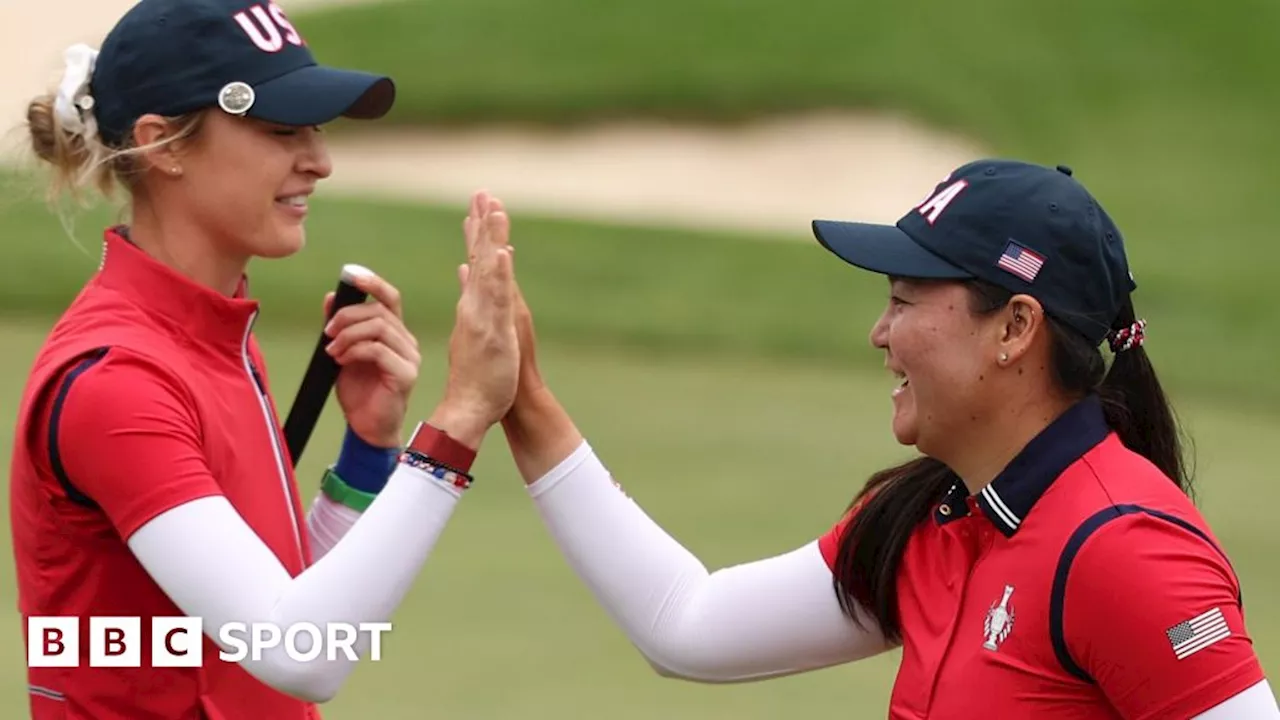 Solheim Cup 2024: US lead Europe 3-1 after opening foursomes session in Virginia