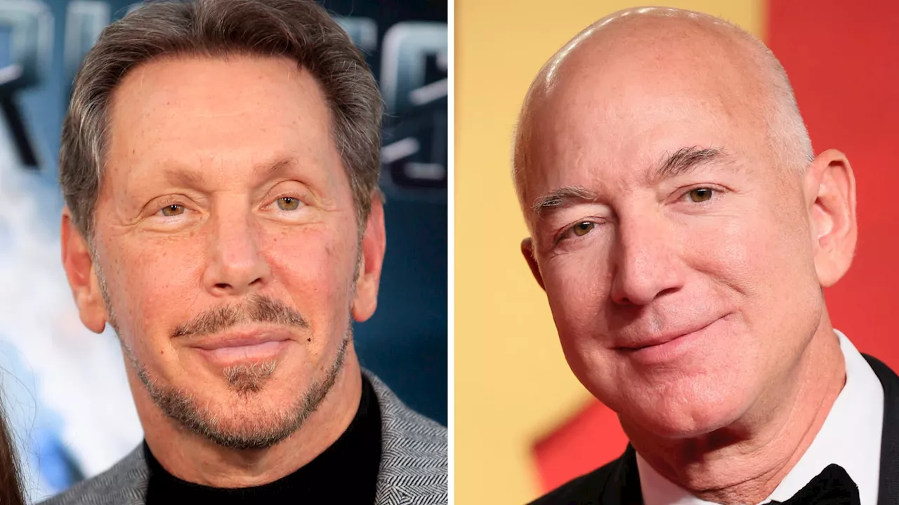 Oracle's Larry Ellison briefly tops Jeff Bezos to become world's second-richest person