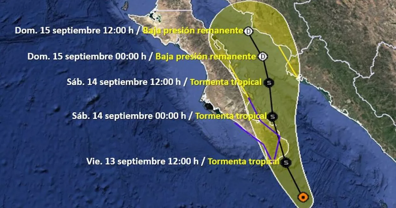 La tormenta tropical Ileana está por impactar BCS, esta es su trayectoria