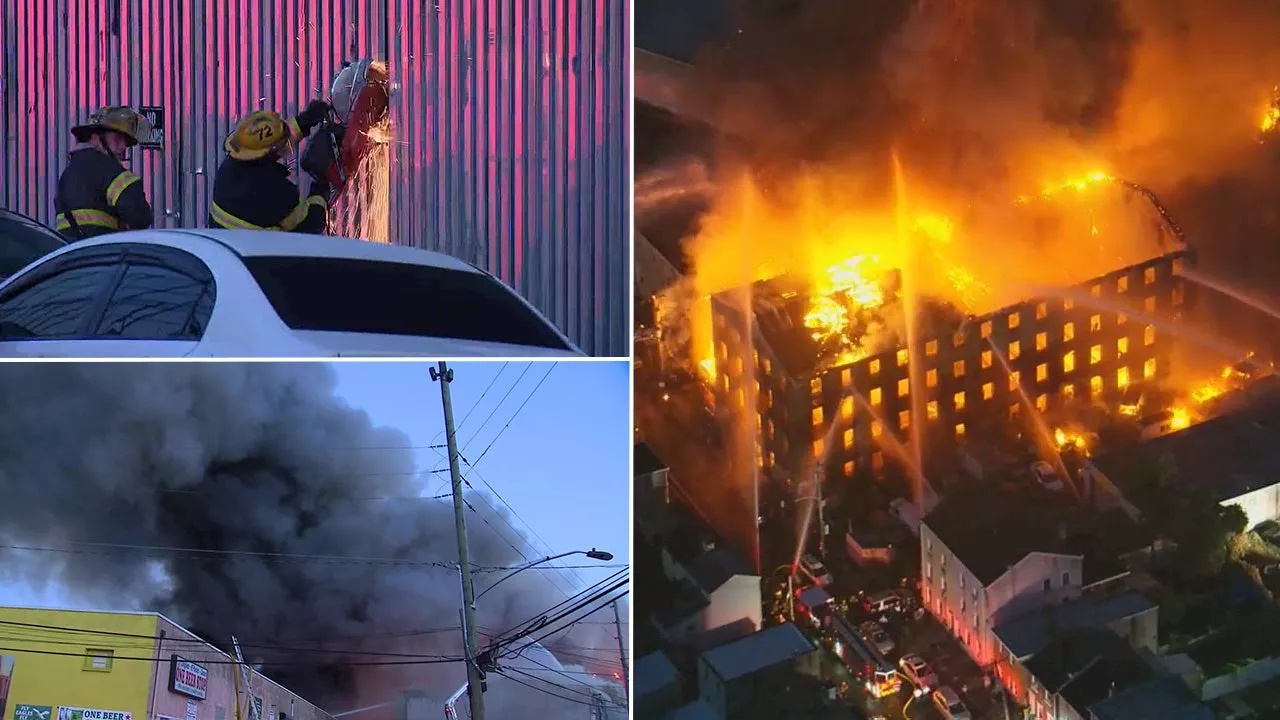 Philadelphia fire: Massive building fire in Frankford placed under control, dozens displaced