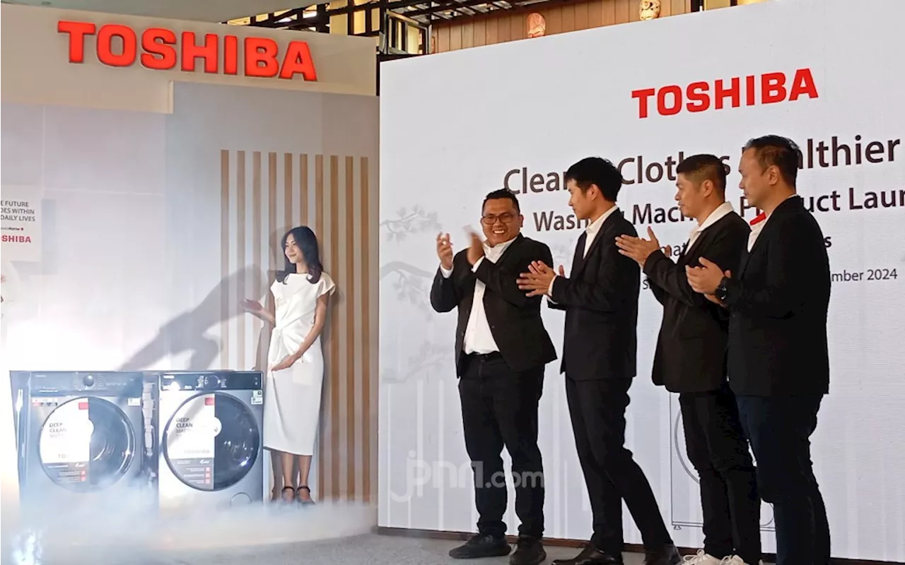 Bidik Pasar Menengah ke Atas, Toshiba Meluncurkan Mesin Cuci Canggih