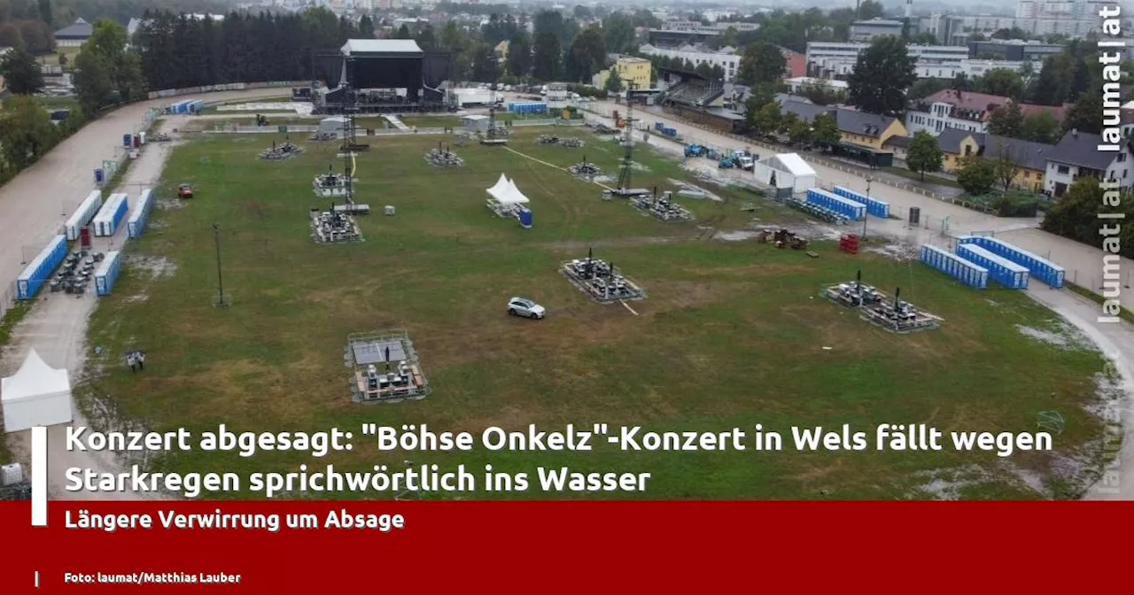 Konzert abgesagt: 'Böhse Onkelz'-Konzert in Wels fällt wegen Starkregen ins Wasser