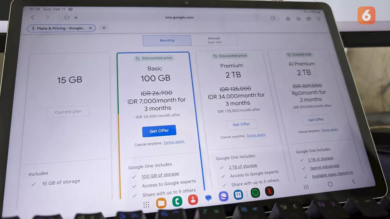 Google One Tawarkan Paket Berlangganan Murah Meriah, Rp 10 Ribu Dapat 30GB