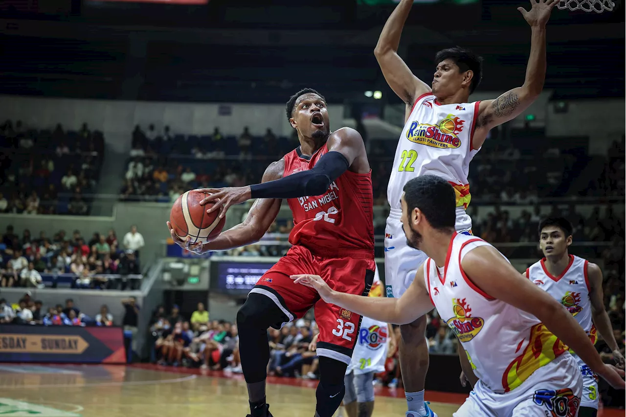 Ginebra dismantles Rain or Shine to force three-way deadlock