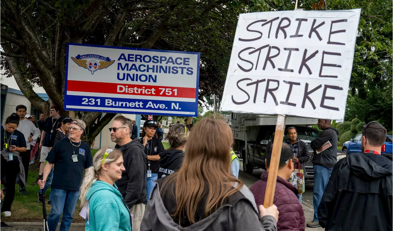 Boeing factory workers strike for first time since 2008 after overwhelmingly rejecting contract