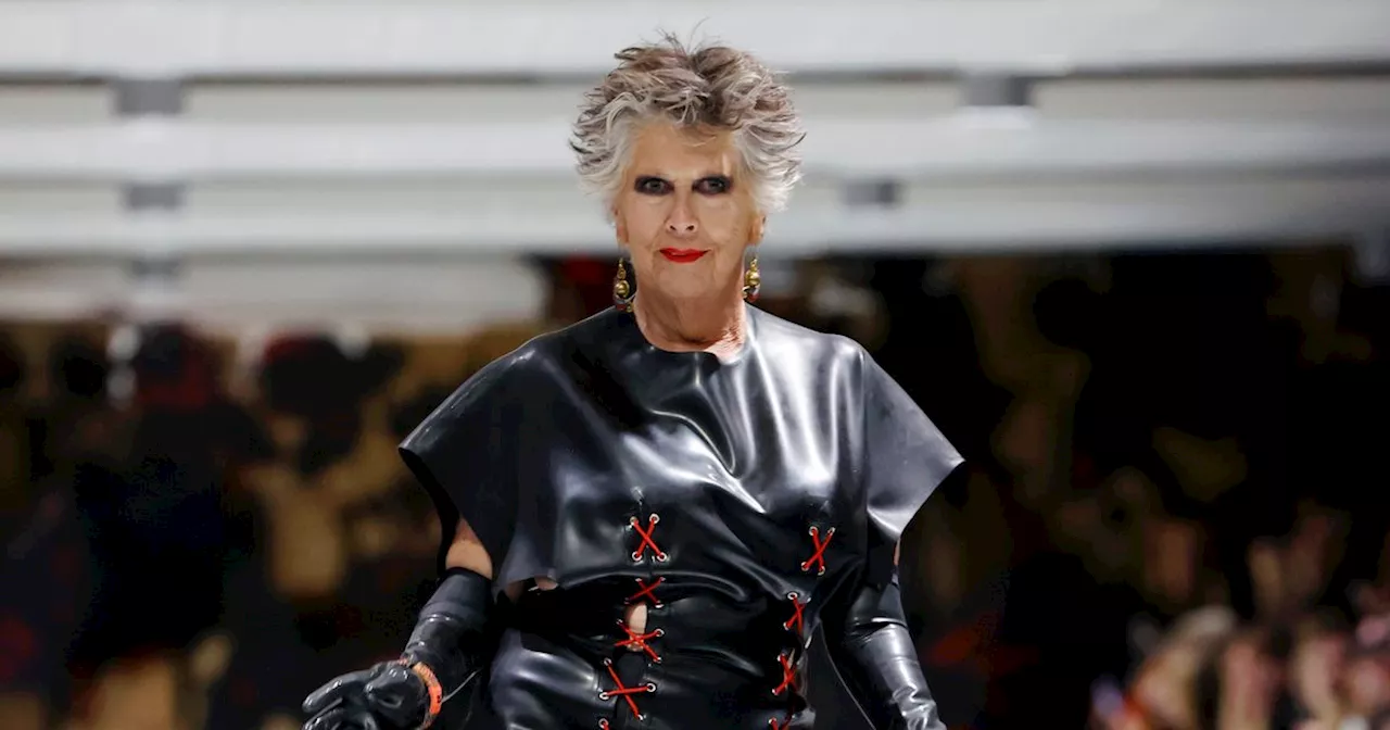 Great British Bake Off star Prue Leith turns heads in leather dominatrix dress