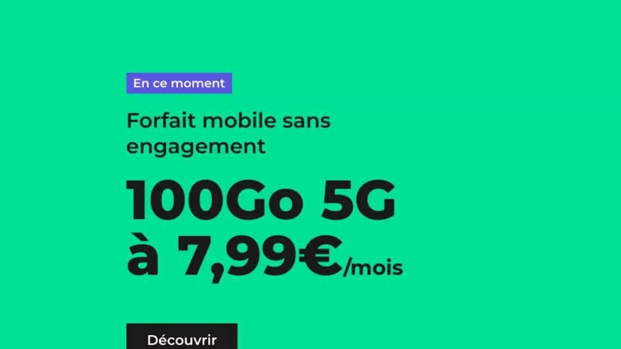 RED by SFR frappe fort avec ce forfait 5G 100 Go à moins de 8 euros