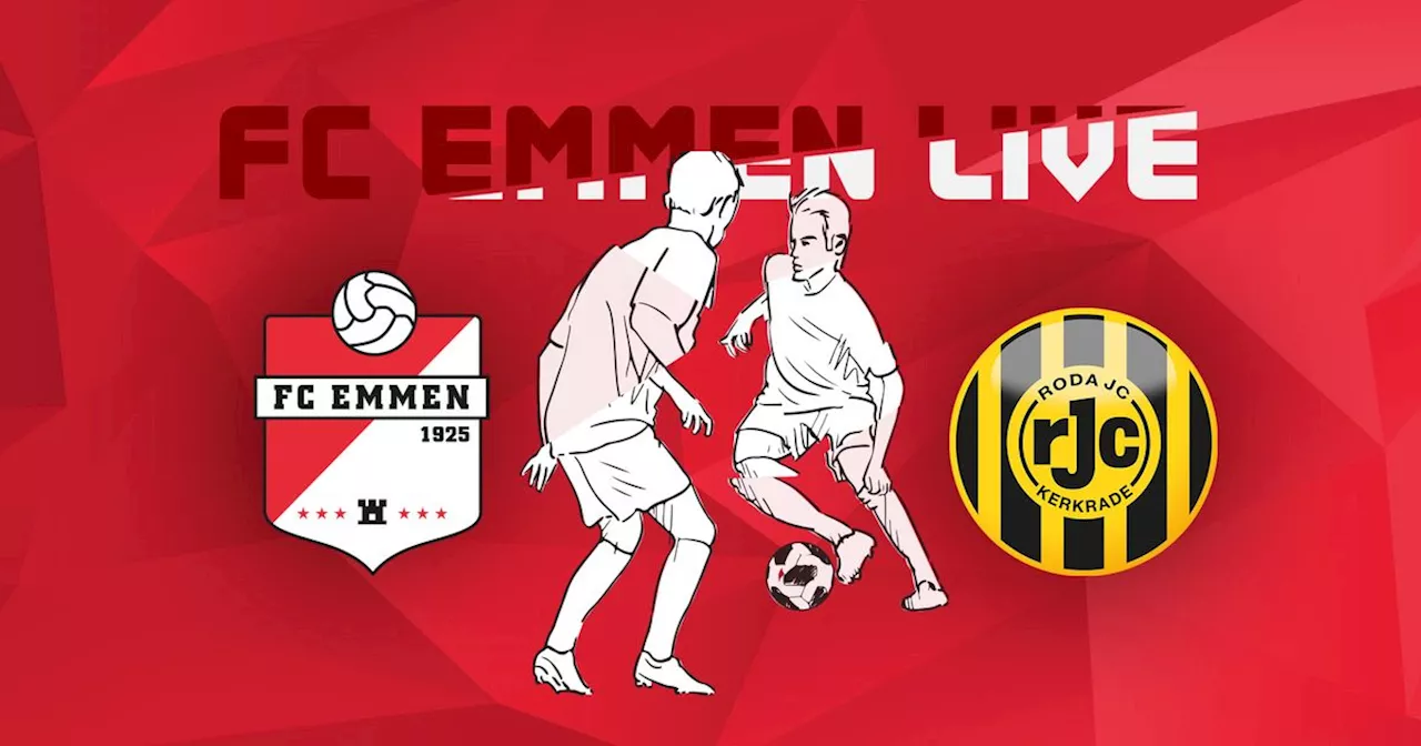 Liveblog: FC Emmen komt weer op achterstand tegen Roda JC