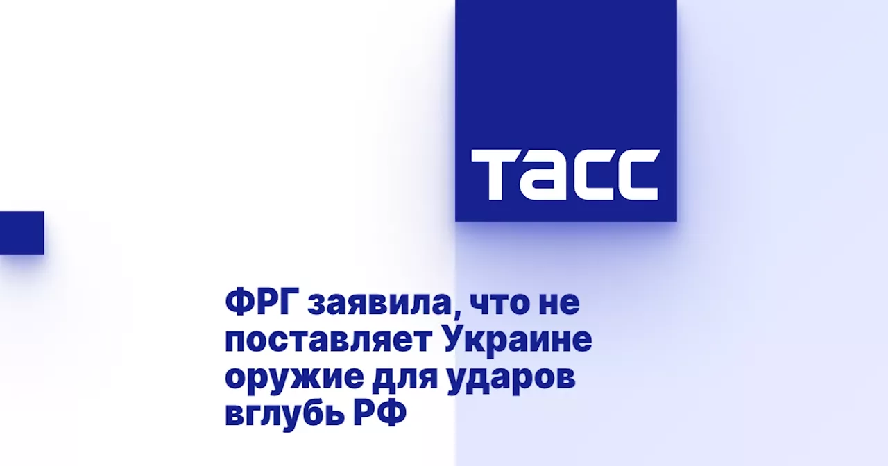 ФРГ заявила, что не поставляет Украине оружие для ударов вглубь РФ