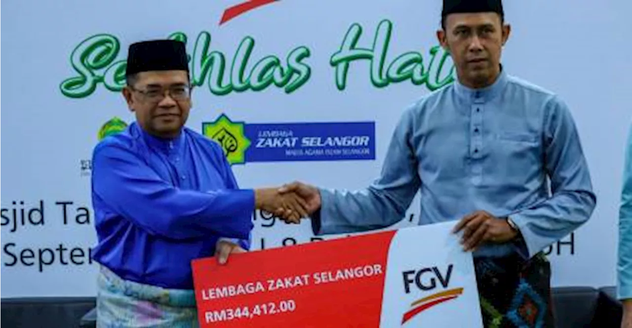 Selangor Zakat Board receives over RM300,000 in business Zakat from FGV Holdings Berhad