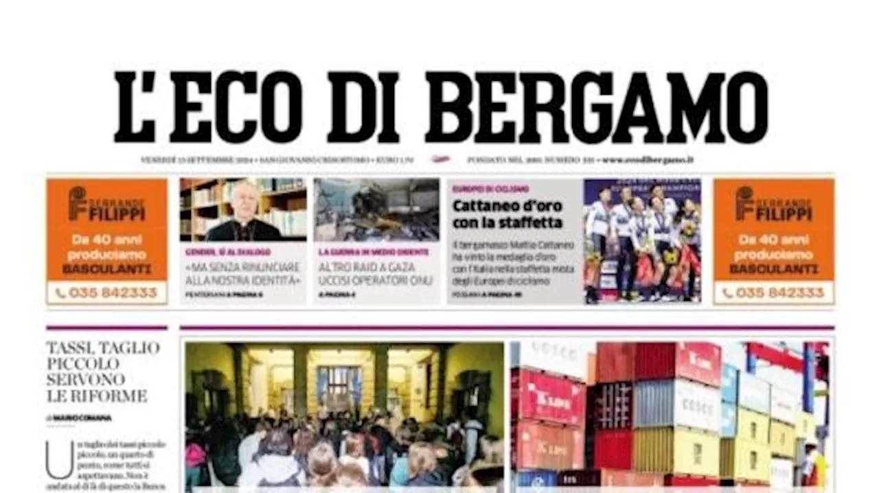 L'Eco di Bergamo apre: 'Atalanta: Gosens torna a Bergamo da avversario'