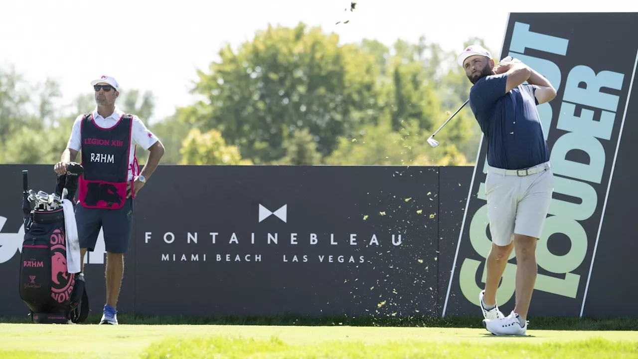 Jon Rahm moves closer to LIV points title with a 64 to take the lead in Chicago