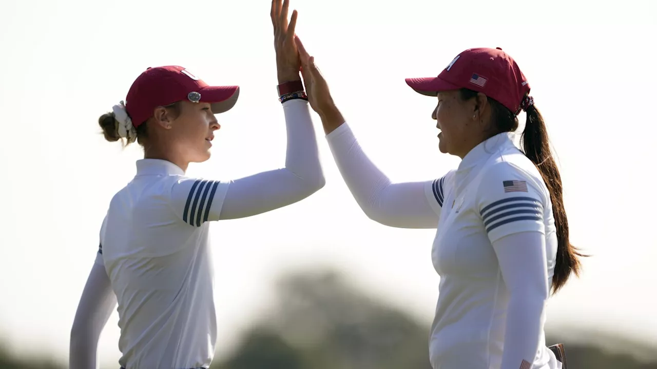 Korda and Corpuz get a good bounce and help maintain Americans' big Solheim Cup lead over Europe