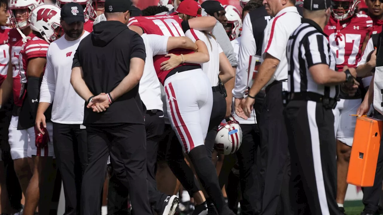 Wisconsin QB Tyler Van Dyke injured on 1st drive against Alabama