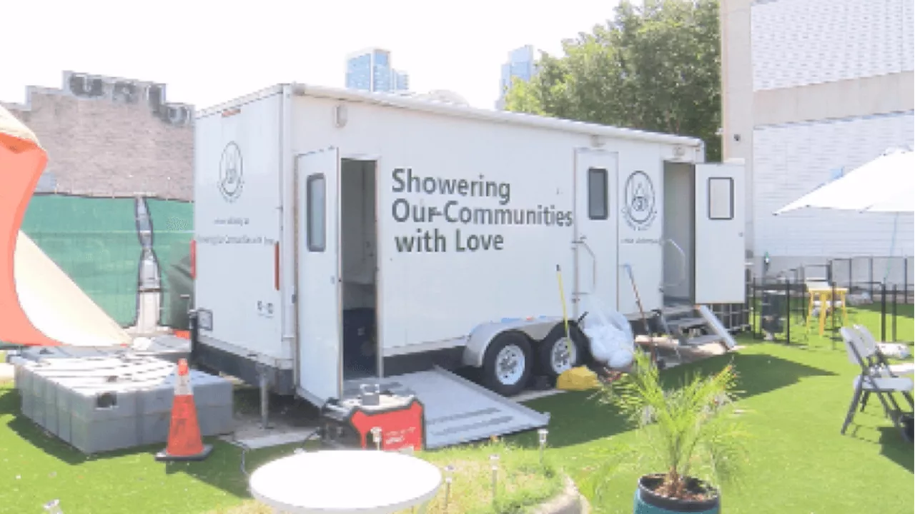 Nonprofit brings shower trailer downtown to aid homeless community