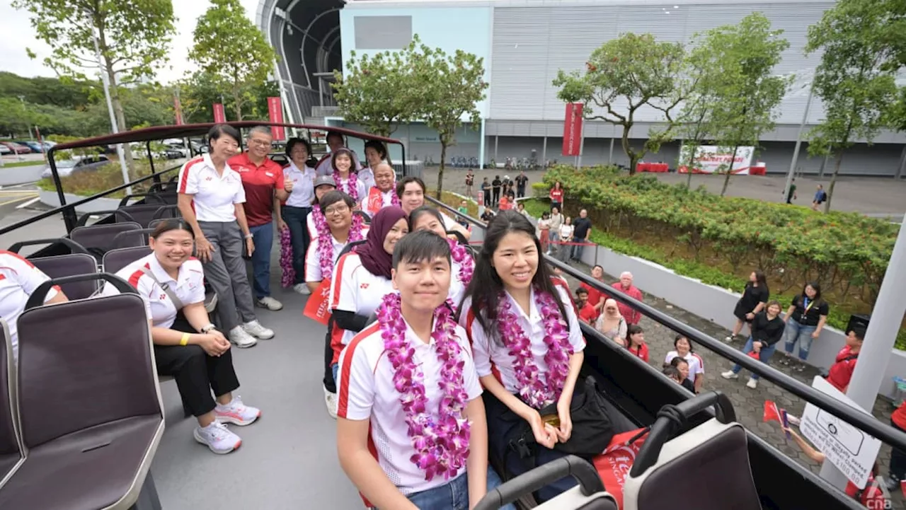 Watch live: High spirits as Singapore's Paralympians begin open-top bus parade