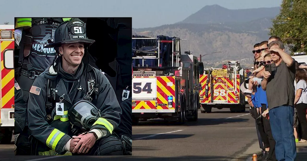 Firefighter procession and memorial held for Arvada firefighter killed in crash