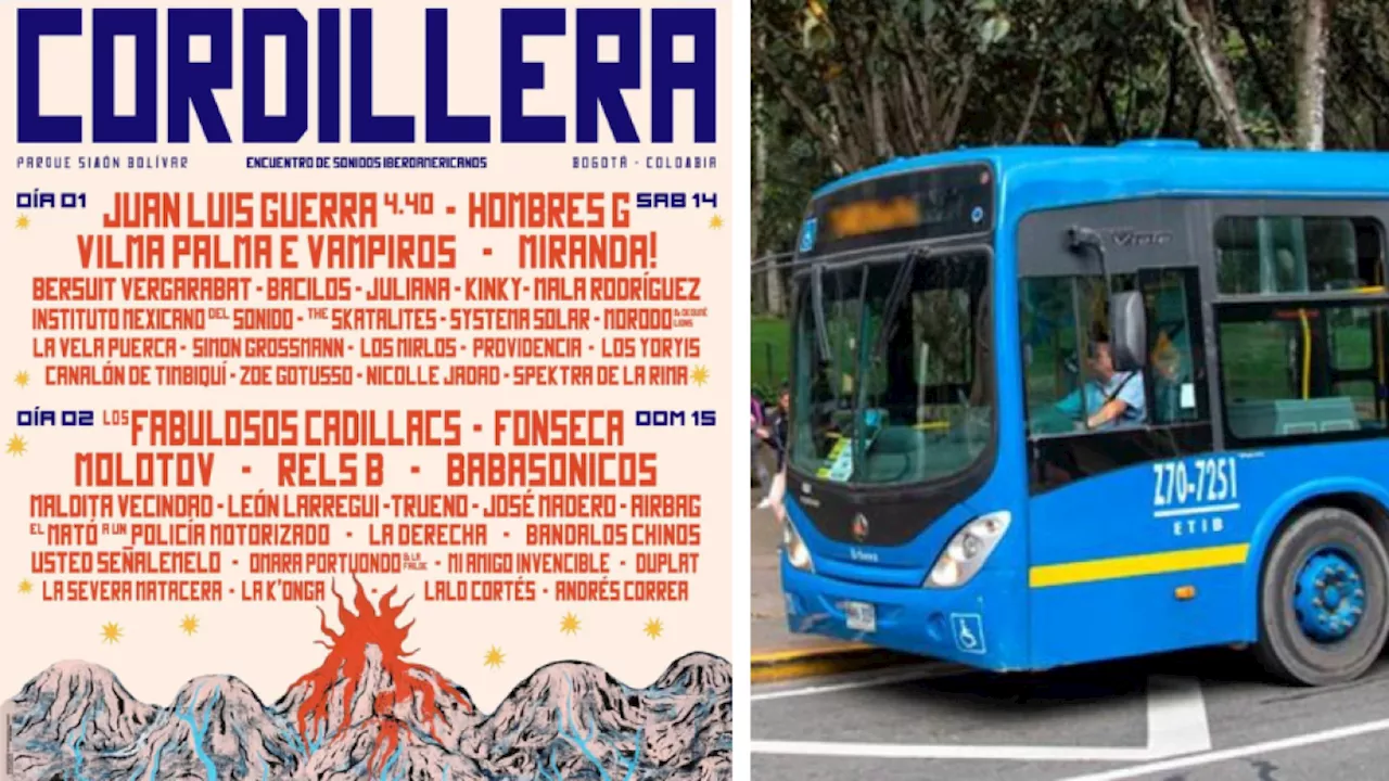 Festival Cordillera 2024: estas son las rutas del SITP que estarán habilitadas; ¿hay opciones de parqueadero?