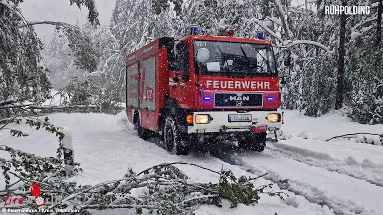 Dauerregen führt in Traunstein zu zahlreichen Einsätzen der Feuerwehr