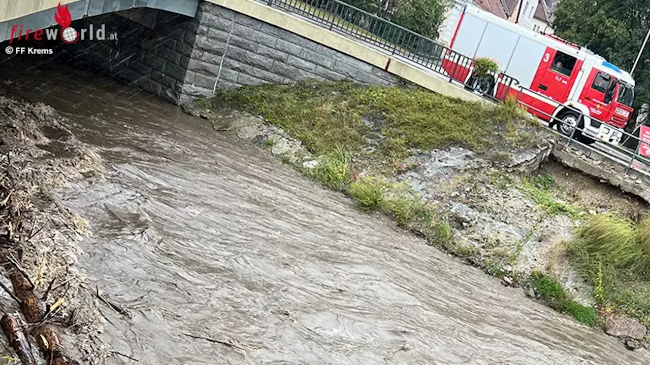 Nö: BH Krems am 14.09.2024 Hochwasseralarm für die Krems ausgelöst