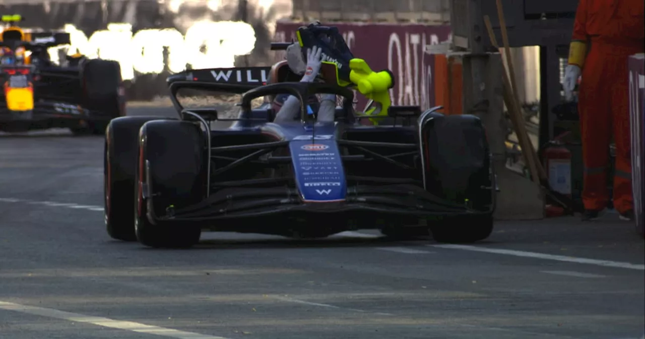 Williams comete un increíble error y le deja el ventilador al Williams de Alex Albon en Azerbaiyán (VIDEO)