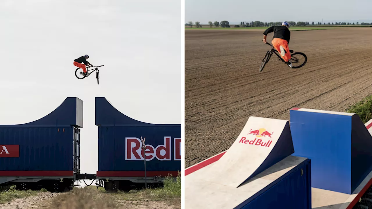 World’s first bike flip on moving train at 14 mph stuns enthusiasts