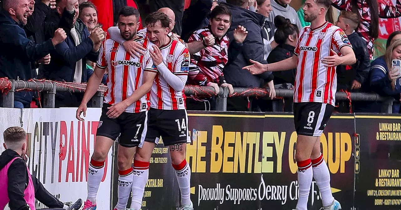 Derry City beat Shelbourne 2-0 to take FAI Cup semi-final spot