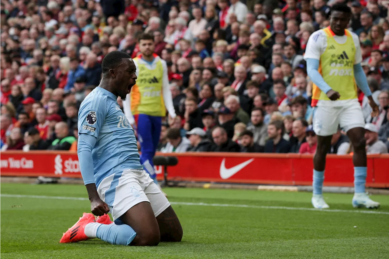 Nottingham Forest stun Liverpool at Anfield to hand Arne Slot first defeat