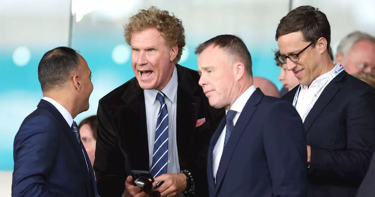 Will Ferrell pictured with Leeds United chief Paraag Marathe at Elland Road