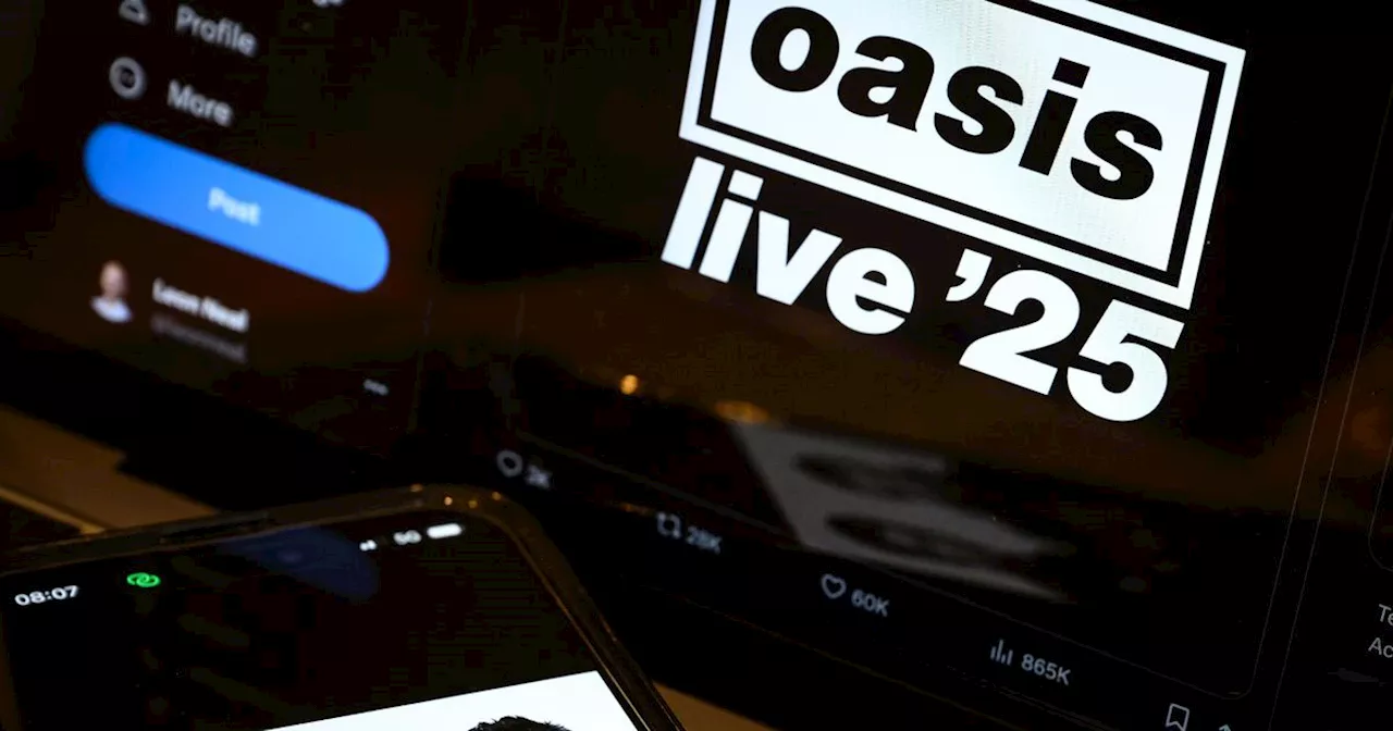 Oasis fans frustrated as hundreds of X accounts advertise 'tickets for resale'