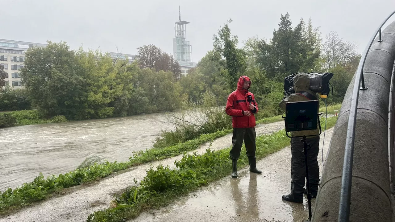 Wassermassen in St. Pölten unter TV-Beobachtung