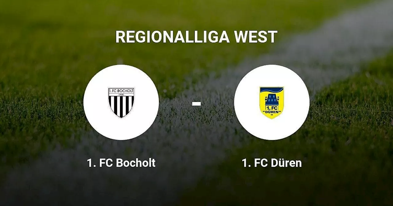 Das Spiel zwischen dem 1. FC Bocholt und dem 1. FC Düren endet unentschieden