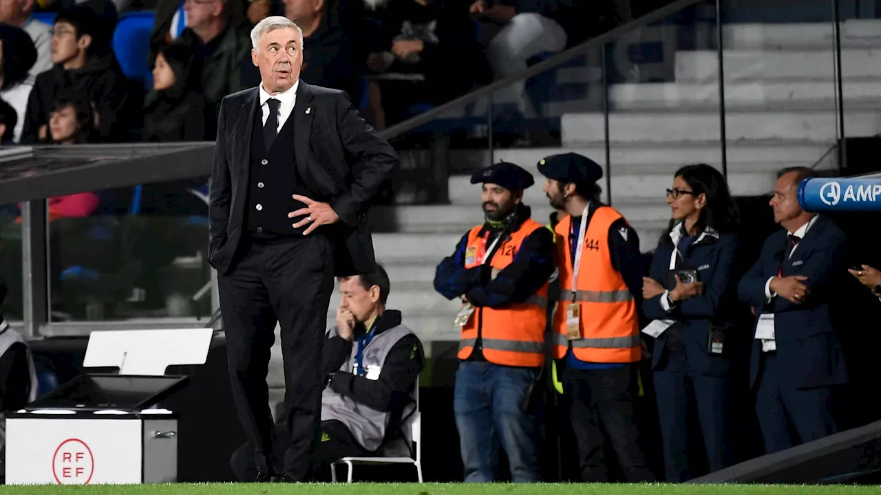 'Nous ne méritions probablement pas de gagner': le constat lucide d'Ancelotti après Real Sociedad-Real...