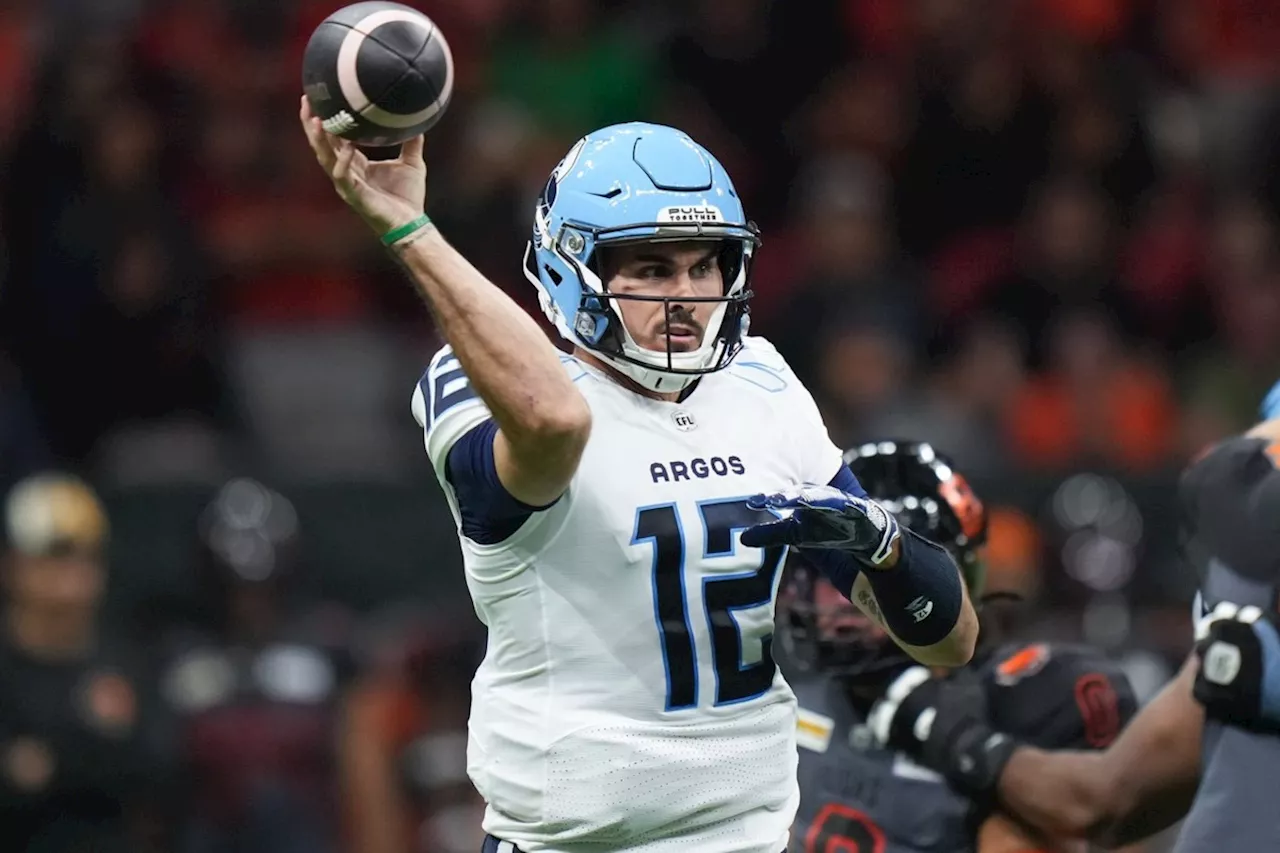 Toronto Argonauts snap two-game slide with 33-17 victory over B.C. Lions