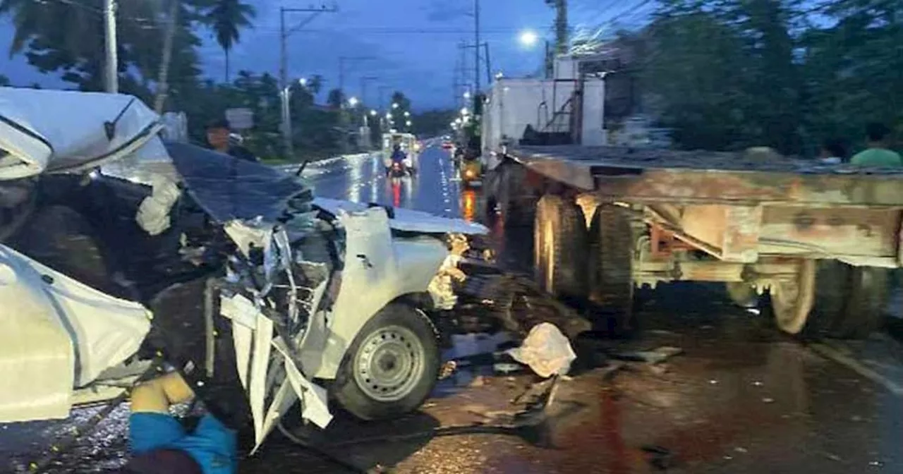 Pickup Truck Driver Killed in Collision with Trailer Truck in Naga City