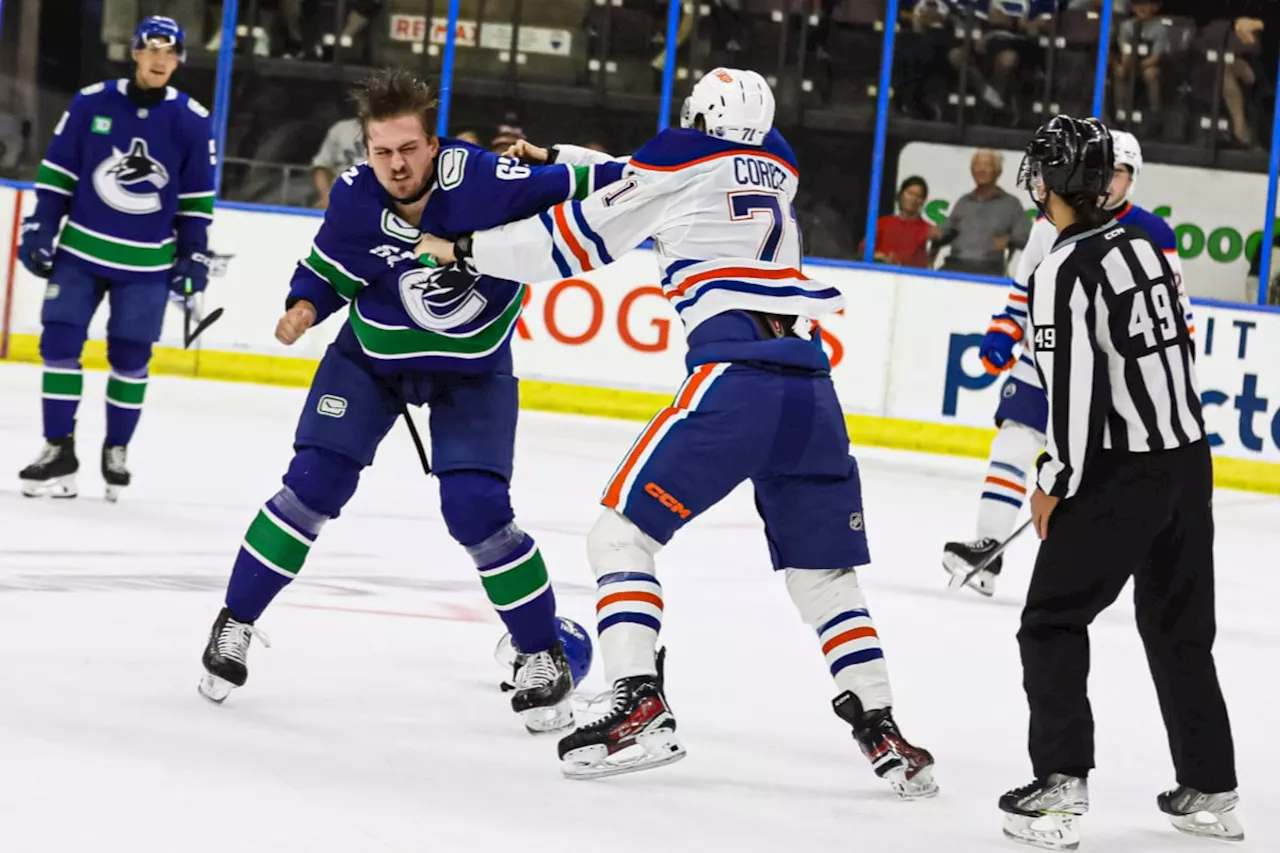 Top prospects from Canucks, Oilers clash in Penticton