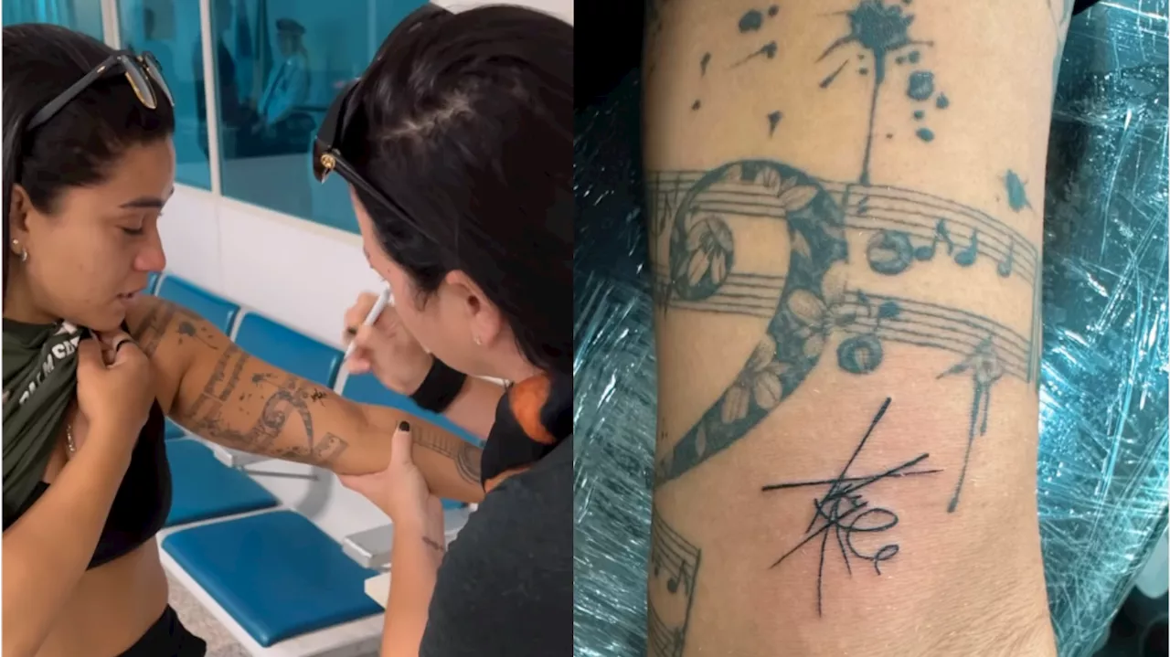 Fã conhece vocalista do Evanescence no Brasil e tatua autógrafo: “Eternizado”