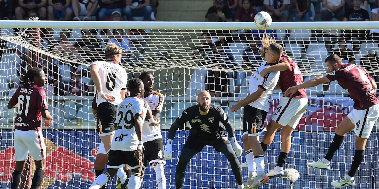 Torino-Lecce 0-0: Gotti ferma Vanoli, Zapata in ombra