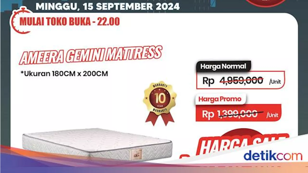 Ada Kasur Rp 1 Jutaan di Transmart Full Day Sale, Serbu!