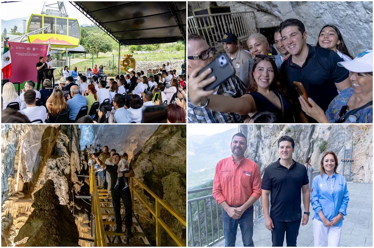 Samuel García reactiva teleférico de las Grutas de García, ícono del turismo en Nuevo León