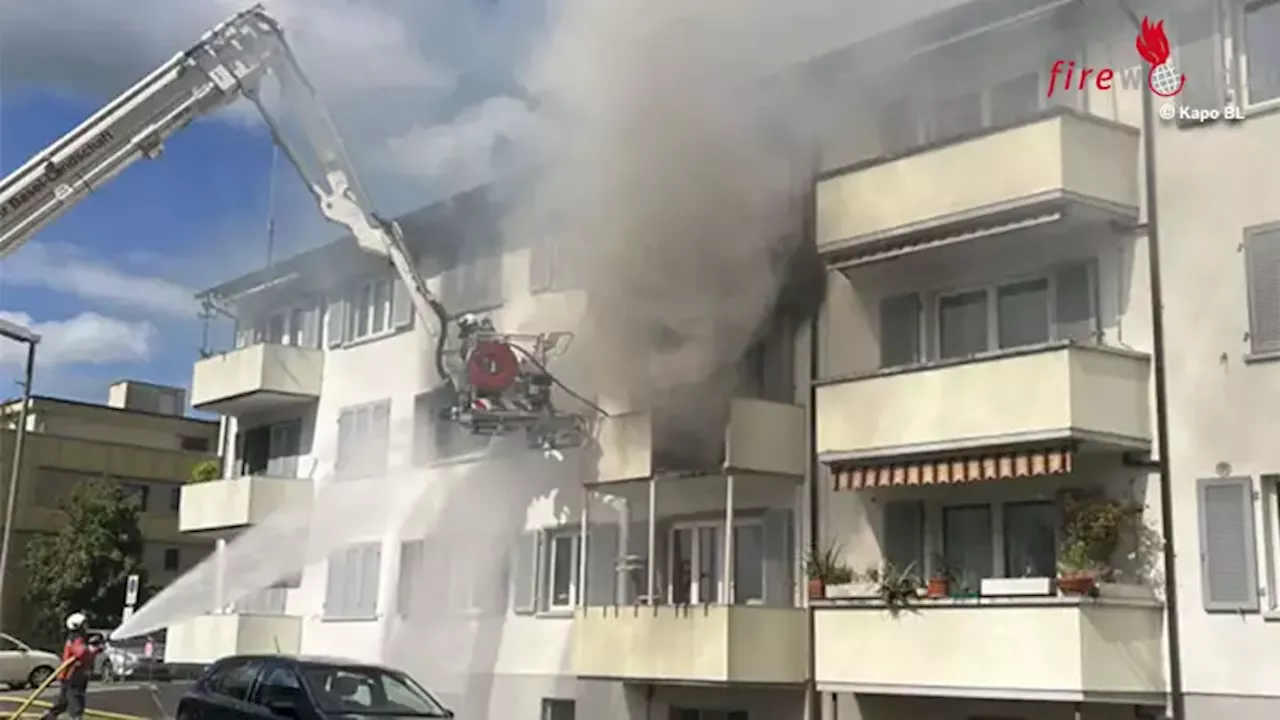 Explosion und Brand in Mehrfamilienhaus in Reinach BL