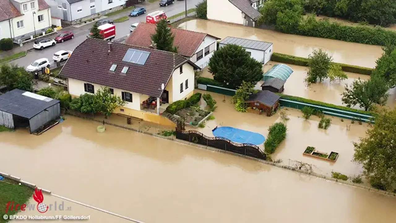 Hochwasser in Niederösterreich: Evakuierung in Hardegg und Überflutungen in Göllersdorf