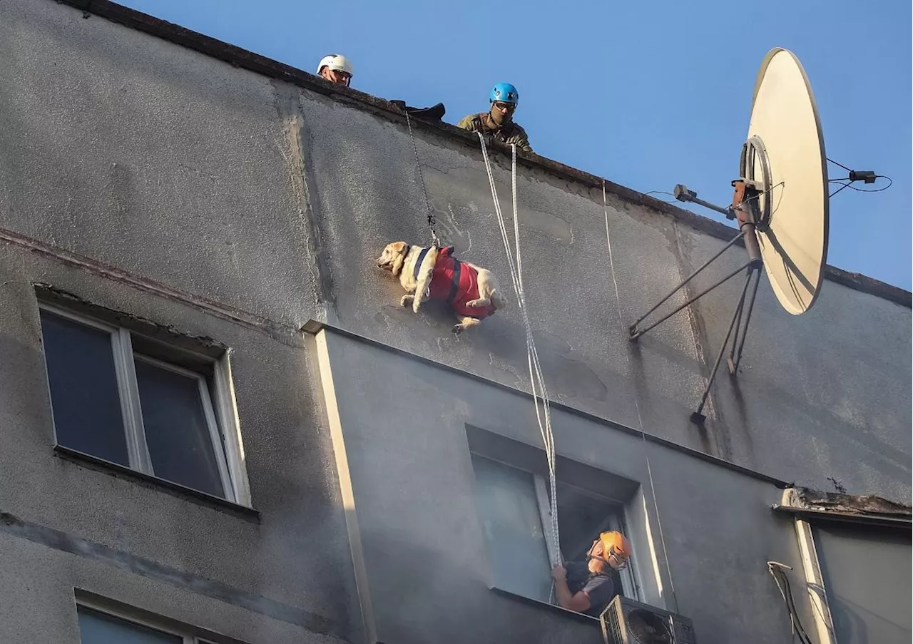 Russian bomb strikes Kharkiv apartment building, 41 injured, official says