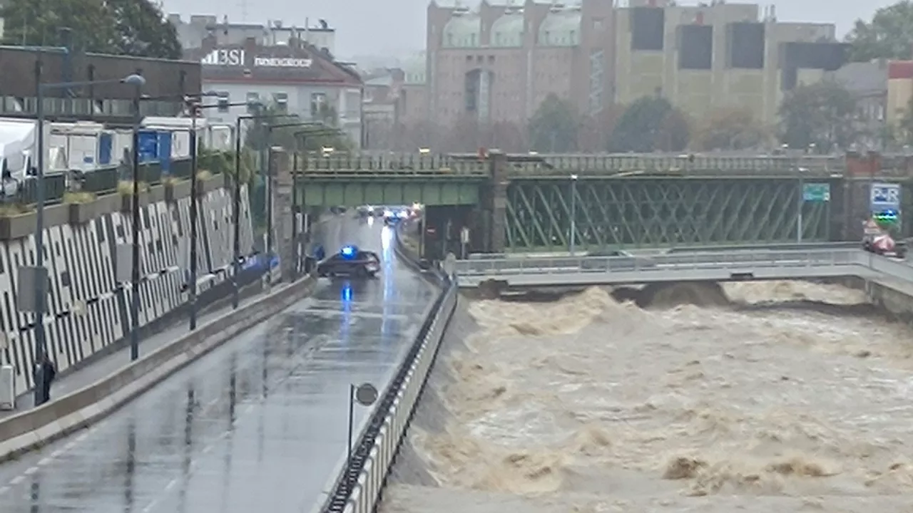 Hochwasser-Alarm in Wien! Mehrere Strecken gesperrt