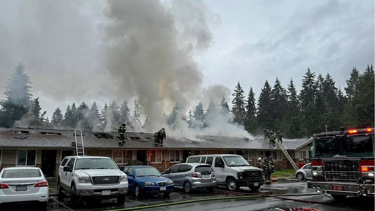 Edmonds apartment fire displaces 11, injures 2