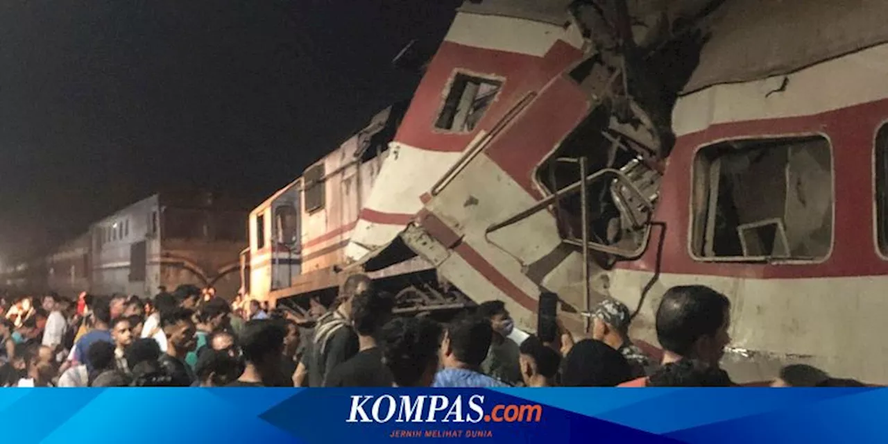 2 Kereta Tabrakan di Mesir, 3 Orang Tewas, 49 Terluka