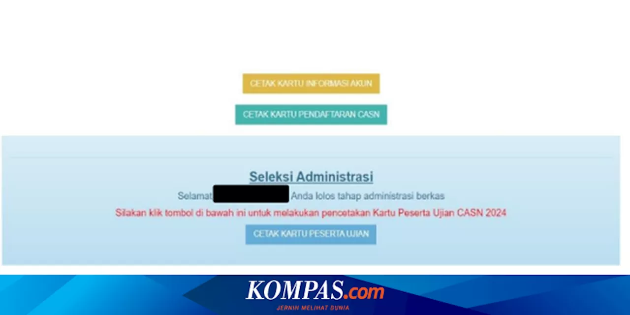 Lolos Seleksi Administrasi CPNS 2024, Kapan Bisa Cetak Kartu Ujian SKD?