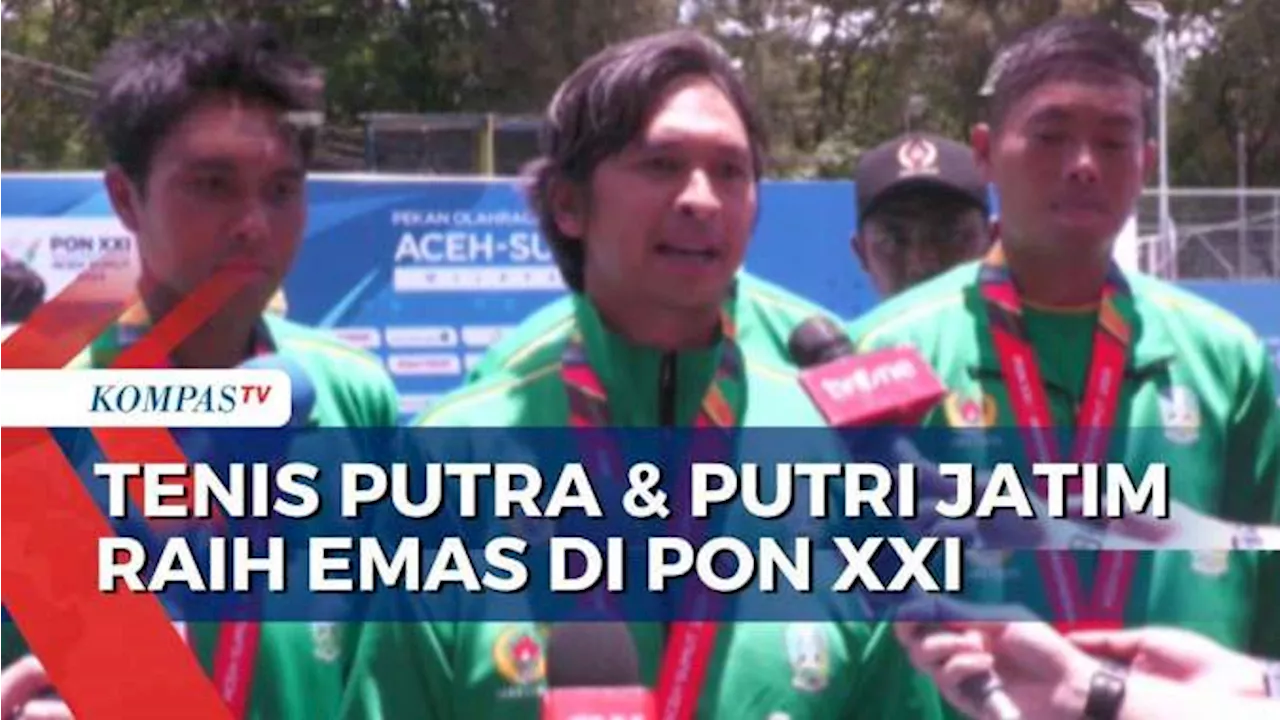 Tim Tenis Putra dan Putri Jatim Sapu Bersih 2 Medali Emas Nomor Beregu di PON XXI