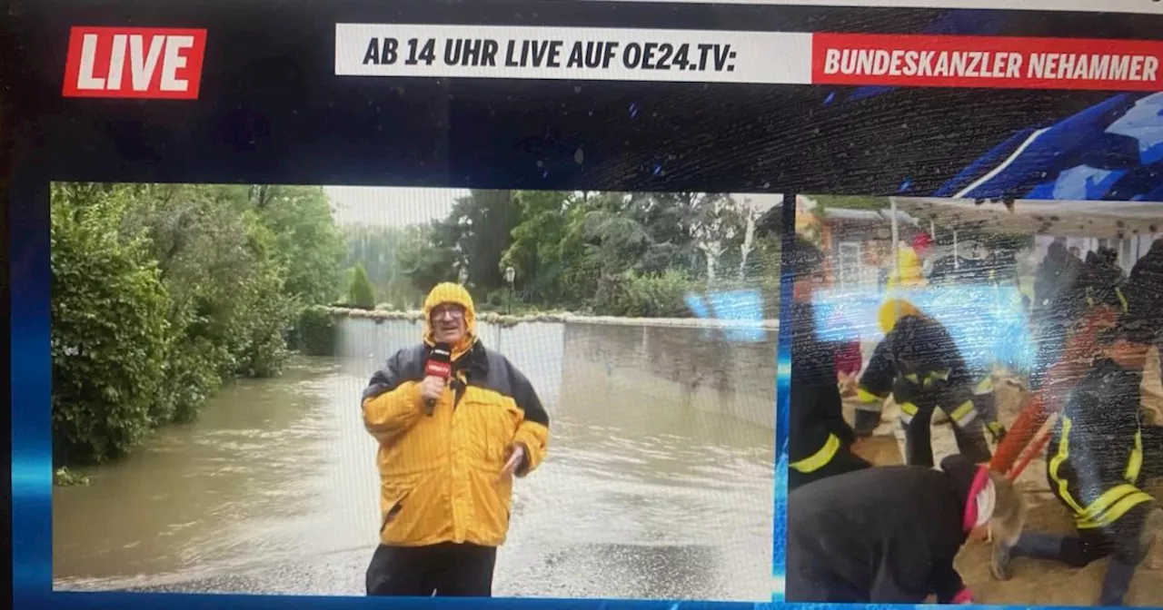 Hochwasser-Berichte: Es dauerte, bis der ORF Intensiv live berichtete