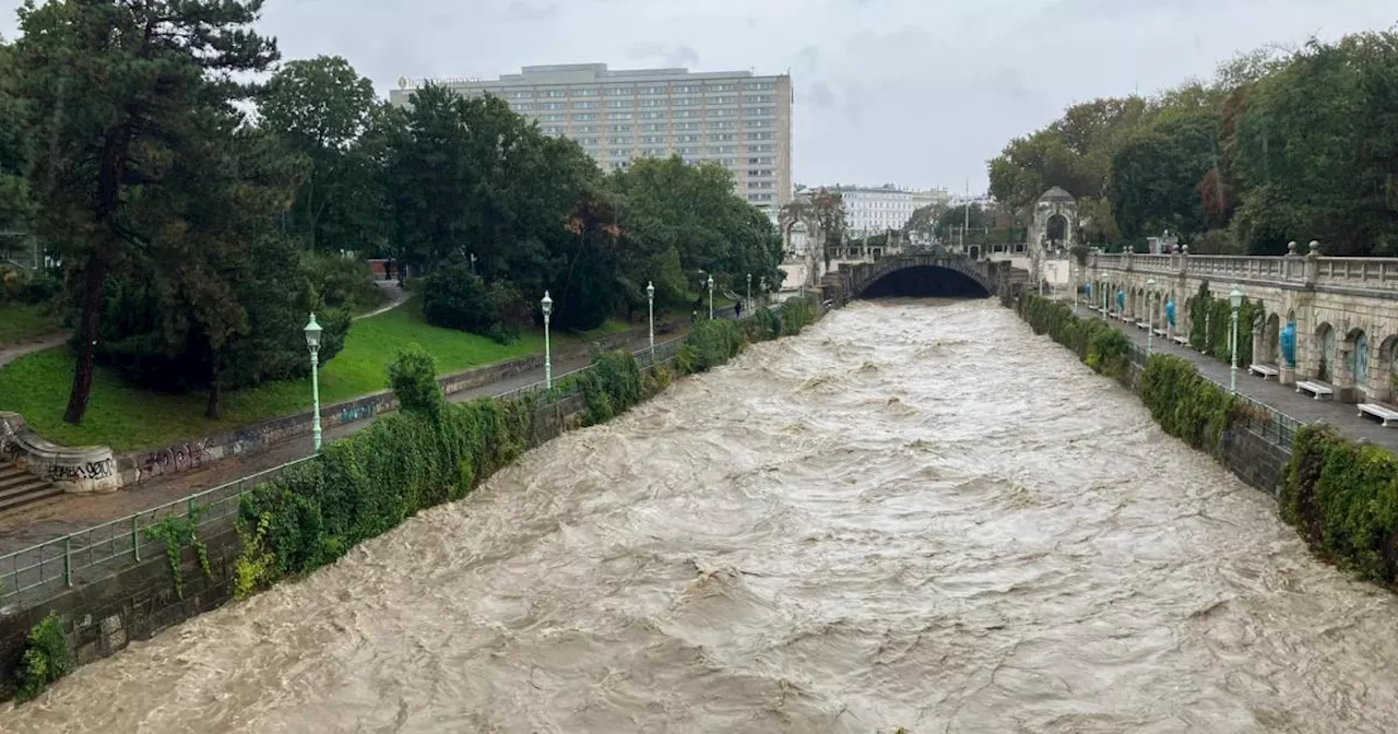 'Land unter' in Wien: Häuser nur mehr mit Booten erreichbar